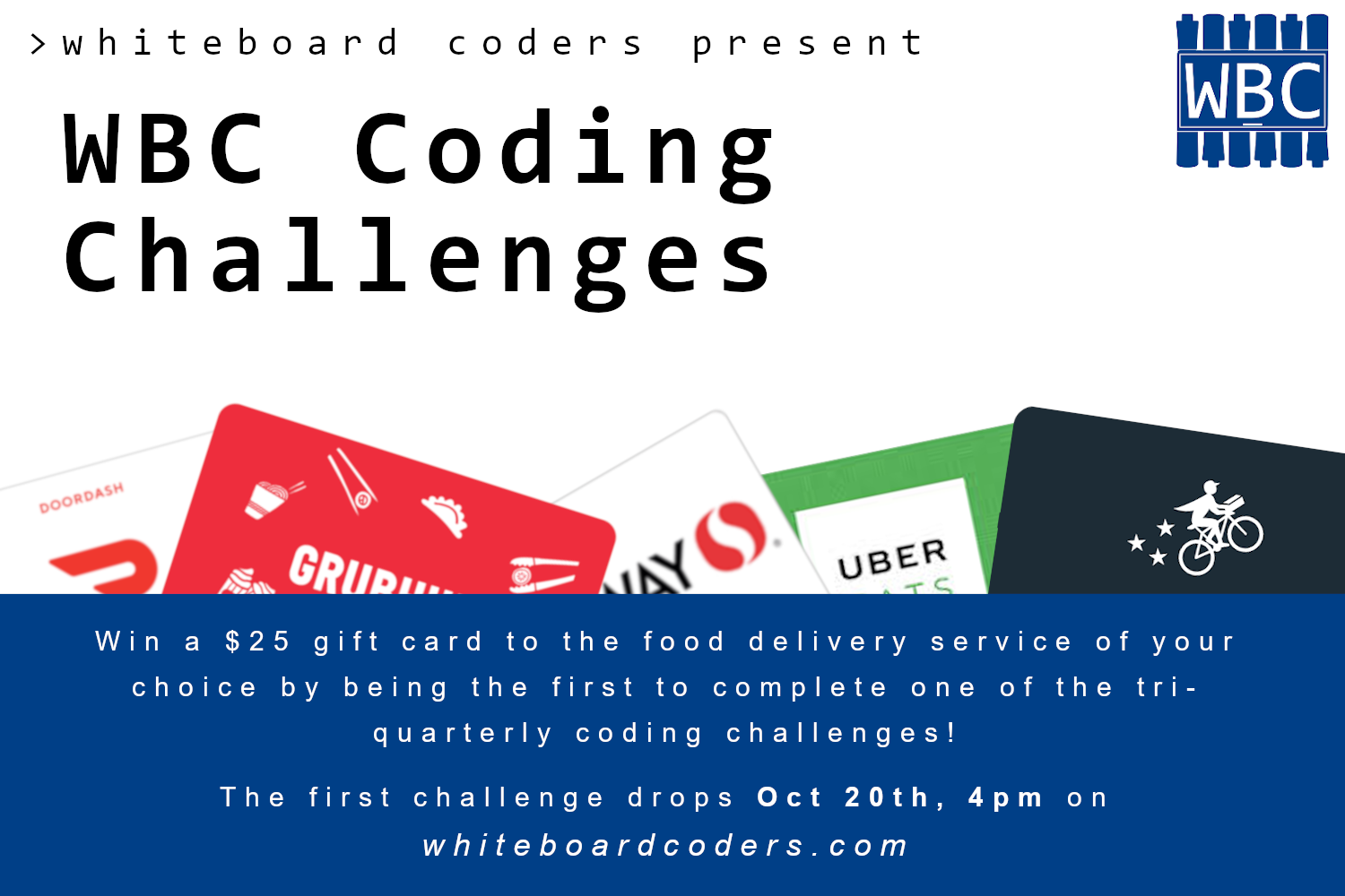 Whiteboard Coders: Coding Challenge Poster