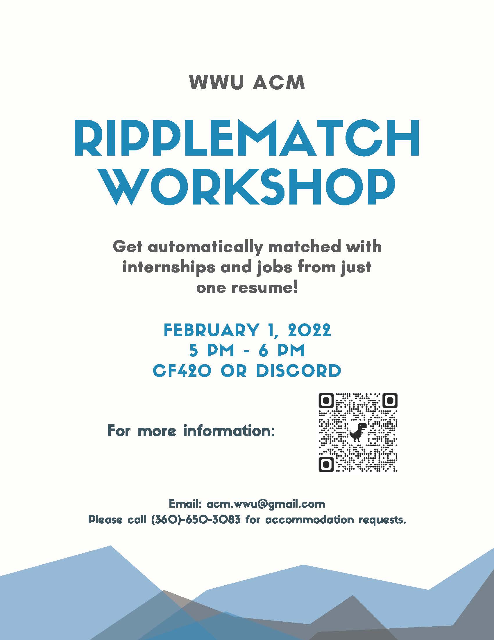 Event poster for Ripplematch Workshop